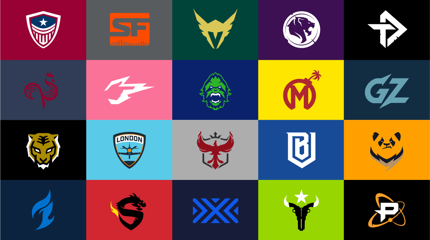 Some examples of Overwatch League team logos.&nbsp;